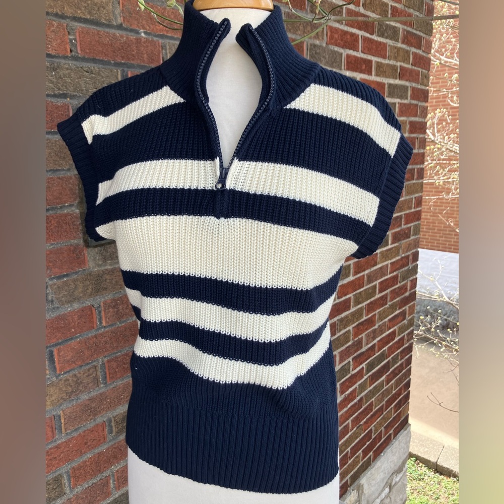 French Connection Cotton Sweater Vest (Sz S)